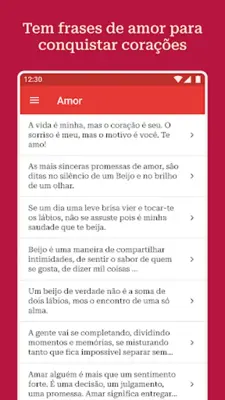 Mensagens de Amor android App screenshot 6